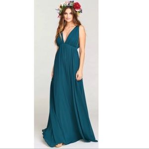 Ava Maxi Dress Deep Jade Chiffon Show Me Your Mumu
